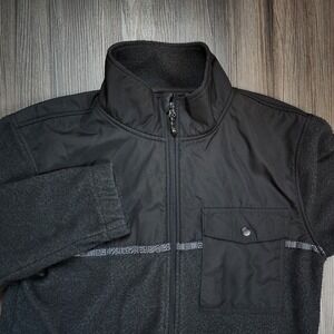 Billabong Boundary Trail Zip Up Fleece Black Mens Size Medium